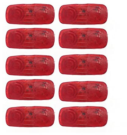 Marker Lights 10x Anhänger LKW Seitenmarkierungsleuchte Außenleuchten Kontrollleuchte Warnrücklicht Auto Blinkerleuchte 12V (Farbe : Rot, Größe : 1 UK)