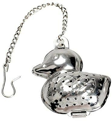 ARA CHOICE New Stainless Steel Duck Shape Metal Tea Infuser Loose Leaf Herbal Spice Loose Strainer Filter Diffuser Hangable Tea Brewer Extra Fine Mesh Teacups Tea Balls Tea Steeper Kitchen Accessories