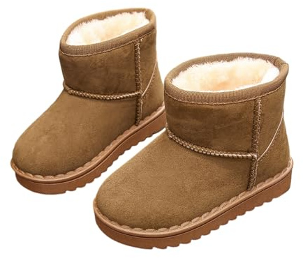 ENEN Stivali da Neve per Bambine e Ragazze, Stivali Neve Bambino Inverno Scarpe Neve con Suola Antiscivolo in Gomma e Calda Foderati Stivali Invernali per Bambini