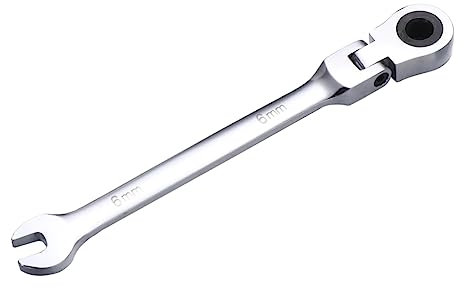 Homoyoyo 180degree Dual Head Wrench Spanner Tool Flexible Pivoting Head Ratchet for Tight Spaces Adjustable Combination Rachet Wrench Spanner