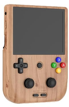 SXMA RG405V Retro Handheld Game Console Unisoc Tiger T618 Android 12 System 4.0 Inch IPS Touch Screen Support 5G WiFi Bluetooth 5.0 with 128G TF Card 3172 Games 5500mAh Battery (Wood)