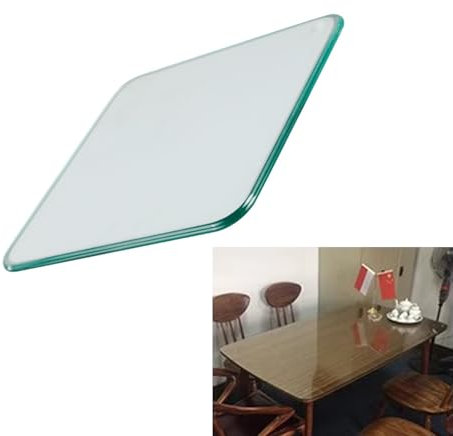 Glasplatte Rechteckige Glastisch Tischplatte Aus Gehärtetem Glas Tisch Glasscheibe 8mm Dick, Glasplatte Tischplatte Wetterfest, für Esstische, Couchtische, Schreibtischplatten für Das Büro(Size:100x50