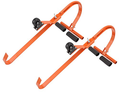 Leiterdachhaken mit Rad, robuster Leiterstabilisator mit T-Stange mit Gummigriff zur Vermeidung von Dachschäden, Leiterhakenstabilisator, schnelle und einfache Einrichtung für den Zugang zu steilen