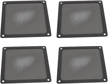 PC Fan Dust Filter, 4PCS 140mm Magnetic Mesh Filter Cover for Computer Case Ventilation, PVC Dust Proof Grill with Magnetic Stripe