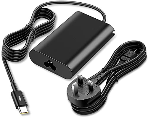 65W Dell USB-C Charger for Dell Latitude Computer 7275 7370 5420 5285 5290 5520 XPS 13 9250 9360 9365 9370 9380 9350 Chromebook 3100 3400 la65nm170 02YK0F Laptop Power Adapter Cord