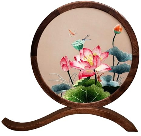 HangErFeng Double-Sided Chinese Embroidery Art Display Stand Home Decor 233 Color1