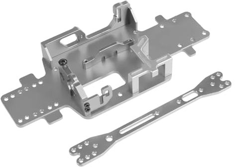 PLOQAZEH Für WLtoys 1/28 284161 284010 284131 K989 K969 K979 P929 P939 RC Auto Servo Batterie Motor Feste Für Sitz Upgrade Teile Und Zubehör RC Autoteile(Silver)