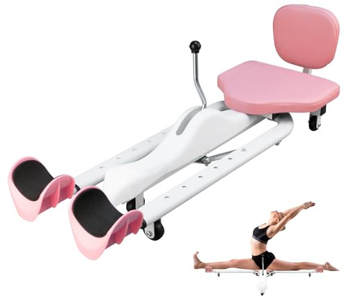 Máquina de Estiramiento, Barra Separadora de Piernas, Maquina Estirar Piernas, 128-168 cm Ajustable, 0-180° Estiramiento Extensión Equipo para Fitness, Danza, Yoga