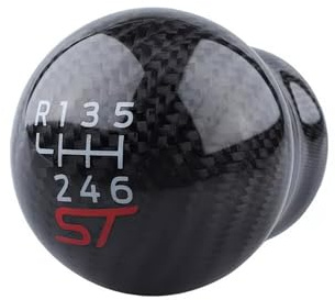 TUANZUN Gear Knob,Car Gear Shift Knob Car Manual Transmission 6 Speed Racing Carbon Fiber Gear Shift Knob Fit Use for Ford Focus Fiesta MK7 MK8 Shift Knob Car Accessories