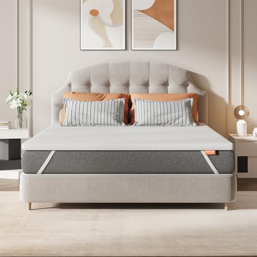Sweetnight Topper Colchón con Espuma de Memoria en Gel, 150x190 cm, Grosor de 7,5 cm, con Fondo Antideslizante, Sobrecolchón de Espuma Soportiva con Tejido Suave y Transpirable, Extraíble y Lavable