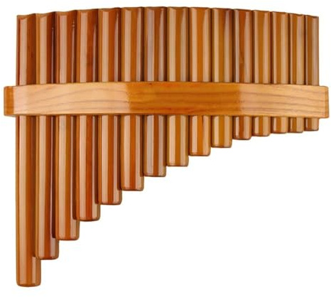 Panflöte Traditionelles Musikinstrument 15 Pfeifen Panflöte C Tonart Panflöten Bambus(Right)