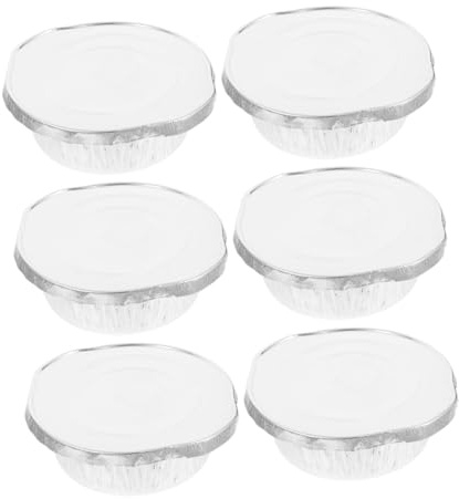 AKOOSY 6pièces Plat Aluminium Pot De Barbecue à Usage Unique Pot Aluminium Pour Cuisson Des Aliments Ustensiles De Cuisine Moule à Gâteaux Jetable