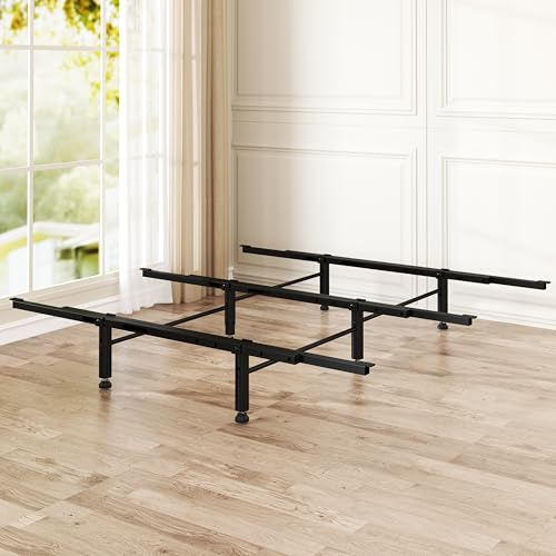 Realhotan Bed Slats Center Support System - 3 Cross Rails and 6 Adjustable Legs,Replacement Support Legs for Full,Queen and King,California King Metal/Wood/Upholstered Bed