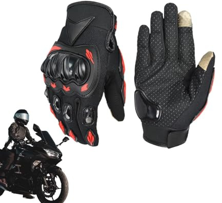 Generico Guanti Da Motociclista Per Uomini,Protezione Anti-Caduta Guanti Da Ciclismo E Motociclismo Per Uomini,Da Guida Resistenti All'Usura E Comodi - Per Motocross