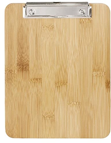 Olympia Bambus-Speisekarten-Klemmbrett A4 - Holz-Beleg- und Schildhalter für Restaurants und Bars CM671