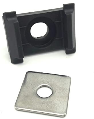 20x Befestigungset Klemmplatte + Auflagebock Doppelstabmatten Zaun Eck 9 mm Schwarz