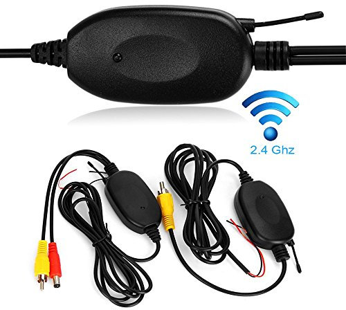2.4 GHz Wireless Video Car Rear View Camera RCA Video Trasmettitore Ricevitore Kit per auto Telecamera retrovisore Monitor Ricevitore Cam DVD GPS Car Radio Player Module Adapte Trigger