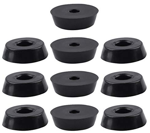 sourcing map 10pcs Rubber Feet Round Bumper Furniture Table Printer Chopping Board Speaker Floor Protector Cabinet Leg Pads, D18x15xH5mm