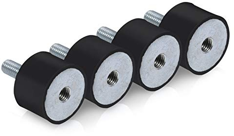 Gummipuffer Schwingungsdämpfer M6 M8, 4 Stück, Silentblock Gummimetallpuffer, Anti Vibration, 30x20mm M8x23, für Auto Boot Spulen