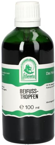 Beifuß Tropfen, Artemisia vulgaris L, Cineol und Thujon, Bitterstoffe, Gerbstoffe, günstig für den Magen- und Darmtrakt 100 Milliliter