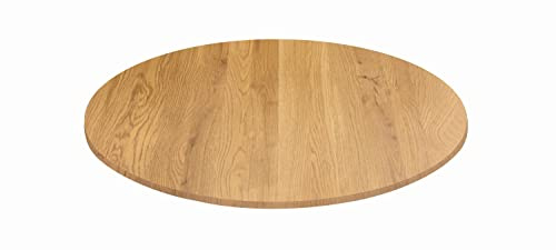 KONTE.DESIGN Piano per Tavolo SPARGI Rotondo Effetto Rovere Diametro 80 cm sp. 18 mm