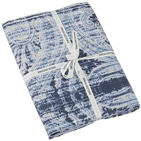 ENGLISH HOME Bettüberwurf aus Baumwolle, Atmungsaktiv, Gesteppte Überwürfe, Tagesdecke, leichte Überwürfe, Tagesdecke für Bett, Couch, Sofa, Anhinga 200x220 cm, Marinegrau