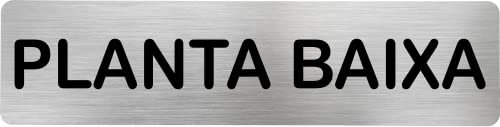 MovilCom® - Señal de acero inoxidable PLANTA BAIXA | Placa puerta EN CATALAN | Señal informativa | Cartel Puerta 200X50mm