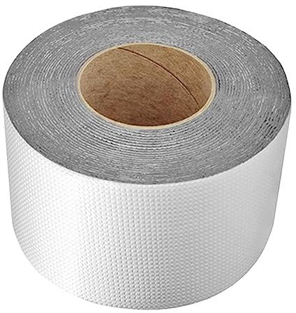 ALI2 Butylband,Super Wasserdichtes Klebeband,Butylkautschuk,Dichtungsband Selbstklebend Wasserdicht,Butyl Dichtband,Dach Reparaturband,Aluminium Klebeband(10 cm x 5 m)