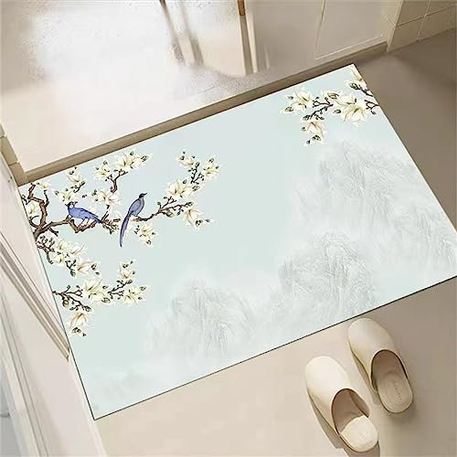 Badezimmerteppich, Badematte Rutschfest, Duschmatte Rutschfest, Duschvorleger, Badvorleger Badteppich Rutschfest Waschbar Teppich Badezimmer, Bathroom Mat, Bath Mat Mats, Bad Teppich, Weiß-70x120cm