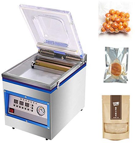 Vacuum Sealer Machine, 360W 110v Kitchen Food Chamber Vacuum Sealer Stainless Steel Commercial Vacuum Packaging Machine Tabletop Seal Vacuum Packaging Machine Sealer for Airtight Food Storage/2917