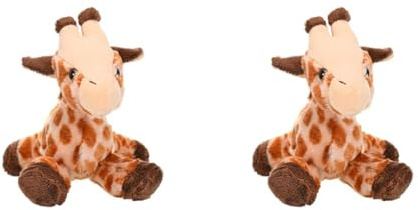 Wild Republic 14885 Hug'ems Plüschtier, Kuscheltier, Giraffe 18cm (Packung mit 2)