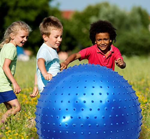 penepico Große sensorische Massagebälle für Kinder 85 cm hüpfende Yoga -Bälle große aufblasbare Trainingskugel mit taktilen Spikes Outdoor -Bällen Spielbälle Strandkugeln