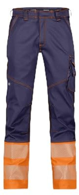 DASSY® Princeton Stretch-Warnschutzbundhose - Größe 42 - DUNKELBLAU/NEONORANGE