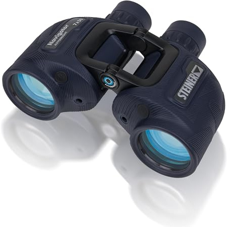 STEINER Marine-Fernglas Navigator Autobright 7x50 - Reduktion von Blendungen durch Wasser und Sonne, Deutsche Qualitätsoptik, 5m wasserdicht, gemacht für Wassersportler und Hobbbysegler (ohne Kompass)