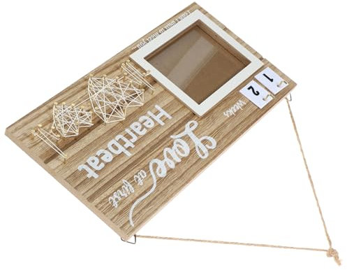 UPKOCH Hölzerner Bilderrahmen für Schallbilder und Babyparty Dekoration aus Beige Holz mit Nummernkarten Geschenk für Shower und Kinderzimmerdekoration