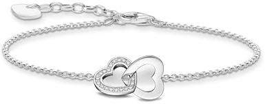 Thomas Sabo Armband mit verschlungenen Herzen vergoldetes Silber A2163-051-14