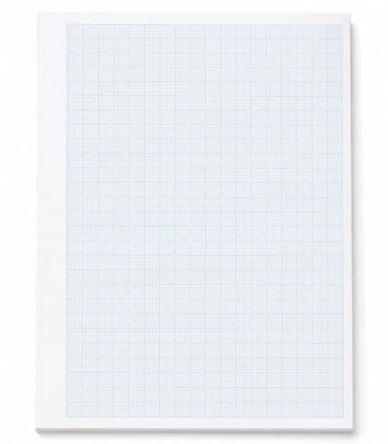 3x Millimeterpapier A4 blau 1mm Raster, 50 Blatt, 80 g/m2 | Millimeterpapierblock A4 blau - 50 Blatt 80 g/m2, 1mm Raster für Aufmaß, Technik & Schule (23748)