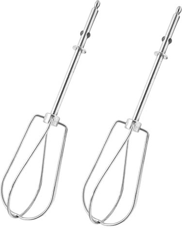 2 Pieces Replacement Electric Egg Beaters, Stainless Steel Whisk Replacement Parts, Universal Mixing Device