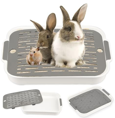 Tablett Hasentoilette, Tablett Haustier Toilette, Kaninchentoilette, Meerschweinchen Toilette, Kleintier Katzentoilette Töpfchentrainer, Katzentoilette für Kleintier Kaninchen Meerschweinchen
