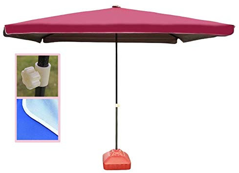 SNHHNSW 9Ft Gartenschirm Sonnenschirm Quadratisch Tragbarer Patio-Außenschirm für den Außenbereich für Tisch im Freien Deck Garten Strandschirm Sonnenschutz