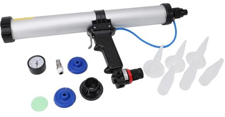 Pneumatic Air Caulking Gun, High Efficiency Air Powered Caulk Aluminum Alloy Air Caulking Device with Ergonomic Handle, Pneumatic Caulk Applicator for Building Home Renovation