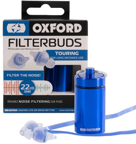 Oxford FilterBuds, Reusable Noise Filtering Earplugs for Motorcycle Use. Touring 22 SNR