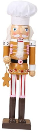 MAGICLULU Décoration Casse-Noisette Bois Chef Pain Épice Ornement De Table De Noël Bois Statuette Décorative pour Intérieur Et Bureau Ambiance Festive De Noël