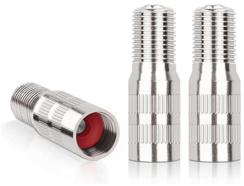 Kjzeex 3 Stück Ventilverlängerung Autoventil, 27mm Ventilverlängerungen Adapter Kupfer Autoventil Verlängerung Gerade, Autoventil Ventil Verlängerung Adapte für Auto, LKW, Motorrad & Fahrrad