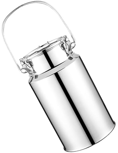 Pot a Lait INOX Bidon De Transport De Lait De Ferme 3l/5l/10l/15l Bidon De Baratte À Lait Pot Seau À Vin Baril Seau À Eau Huile Réservoir À Thé avec Couvercle Scellé,15L