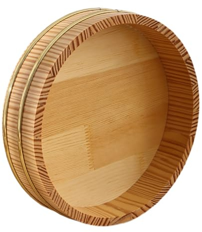 SOIMISS Elegante Sushi Holzschüssel Hangiri mit Großer Kapazität und Komfortablem Griff Traditionelle Sushi Reis Mischwanne für Küche und Restaurant