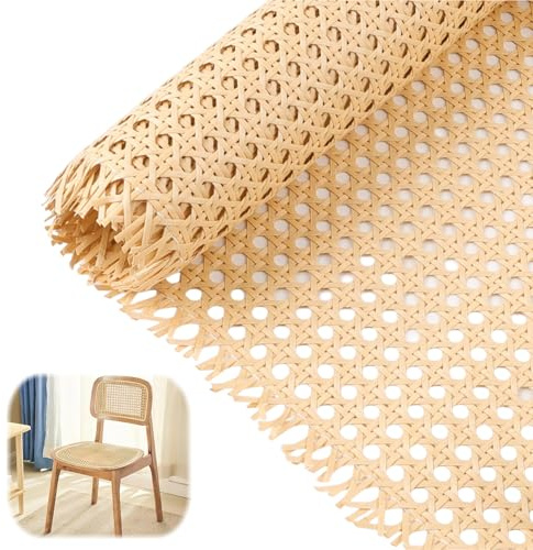 BDHYYM Wiener Geflecht 40x100 CM Wasserdicht PE Rattan Gurtband | Handgemachtes Sternanis Breit Rattan Möbeldekoration für Stuhl, Möbel, Schrank, Kommode, Sessel, Schranktür (Holzfarbe)