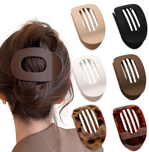 6 Piezas Pinzas Pelo Mujer, Planas Pinza Pelo Mujer, Accesorios PeloMujer para Cabello Grueso o Fino, Uso Diario, Deporte o Conducción