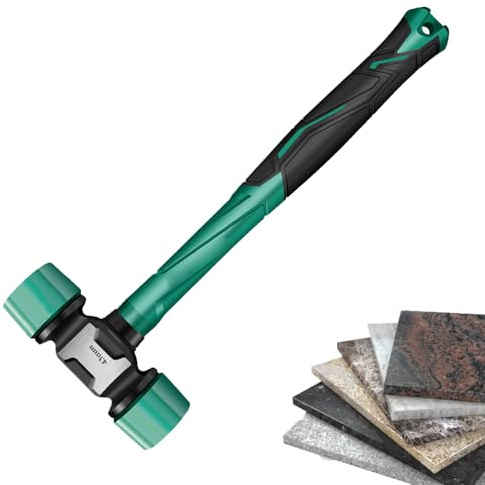 Heavy Rubber Mallet - Portable Double Soft Head Hammer With Non Slip Handle For Home Repairs Ergonomic Handle Tool | Resistant Mallet For Install