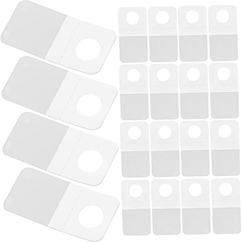 PENIKOKO Crochets Suspendre Adhésifs Transparents en Pvc 200 Pièces | Languettes Suspendues, Lot pour Affichage Marchandises, Usage Domestique et Présentation en Rayon